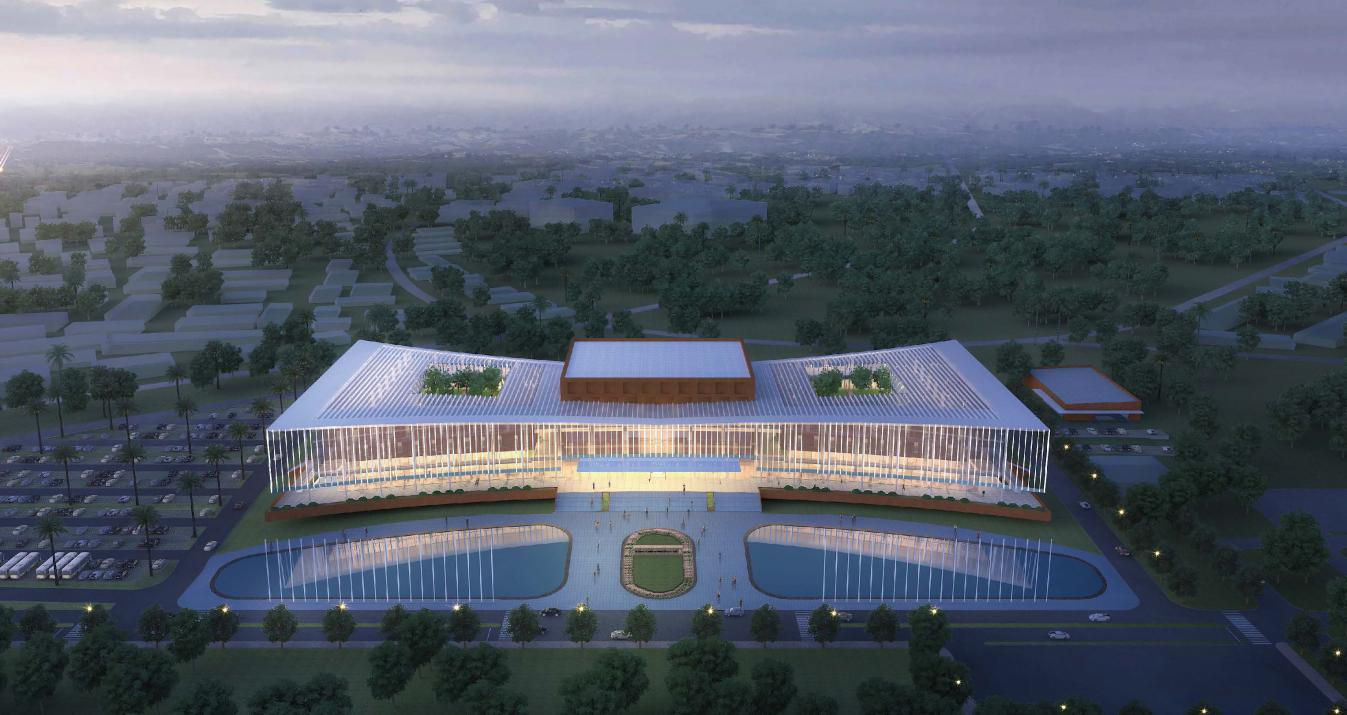 援贊比亞國際會議中心項(xiàng)目（榮獲“2022-2023年度中國建設(shè)工程魯班獎(jiǎng)”）